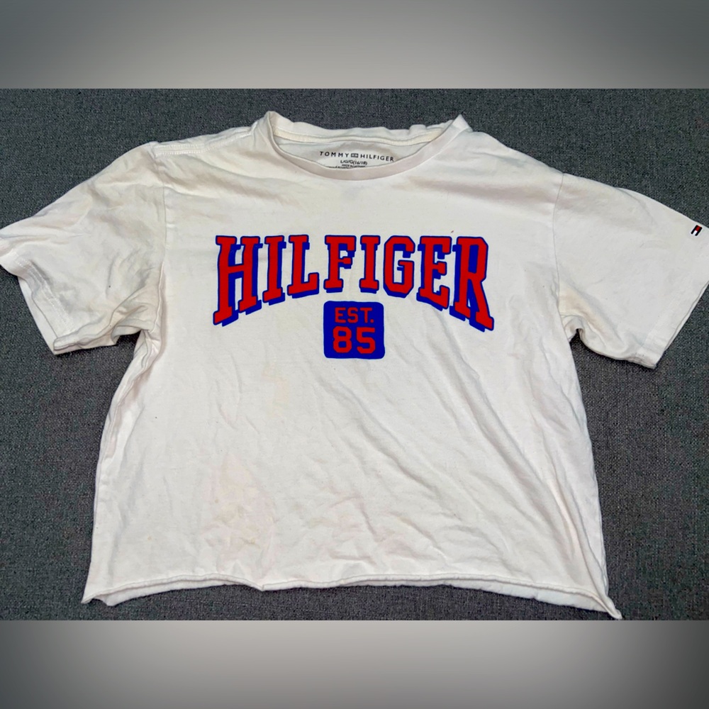 Tommy Hilfiger Cropped Graphic Short Sleeve Tee